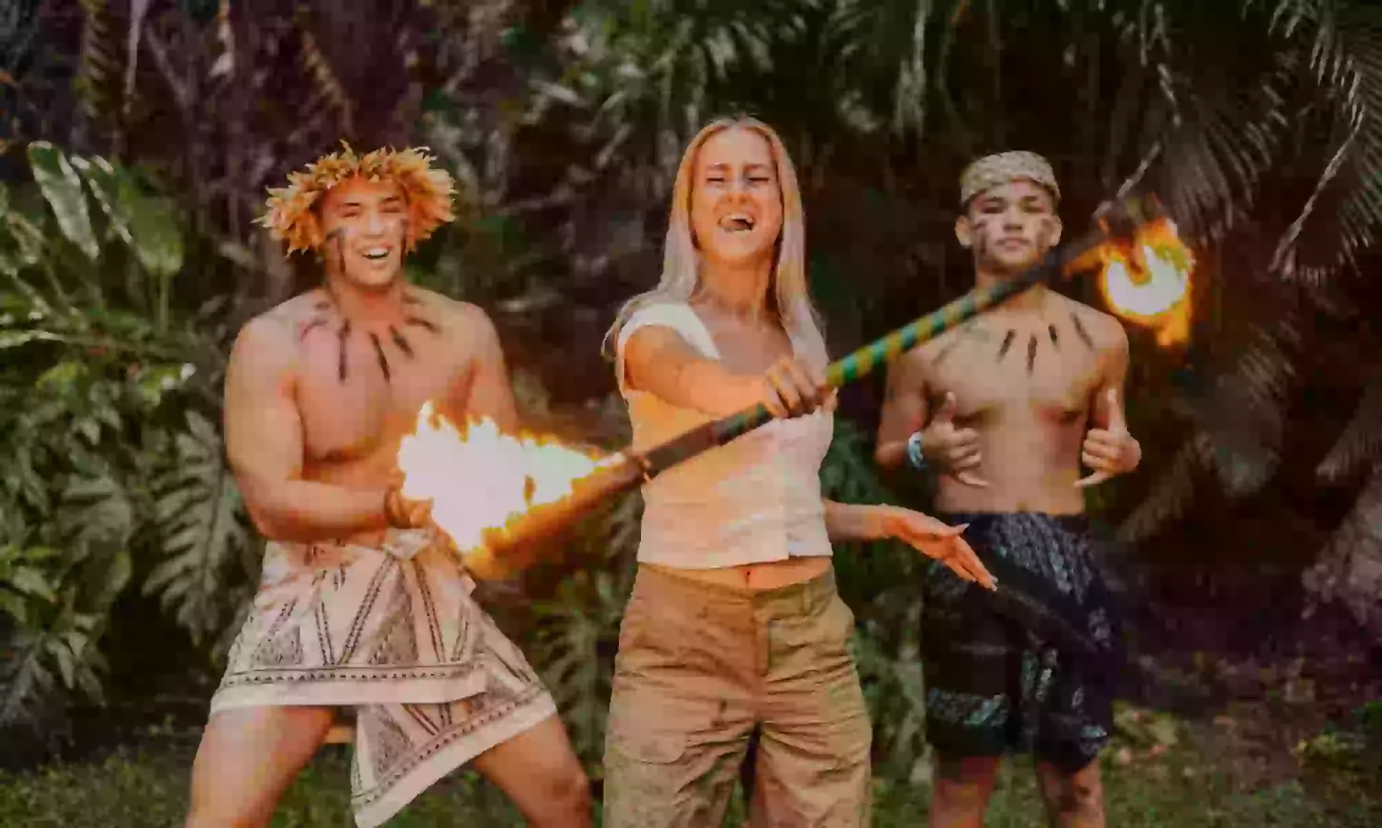 Experience Oahu Experience's Interactive Luau Adventure with Dinner and Theater Fun up to 20% off - Second Medium