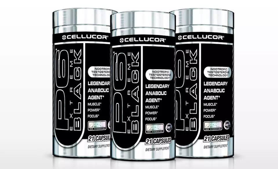 3-Pack of Cellucor P6 Black Supplements - Primary Image