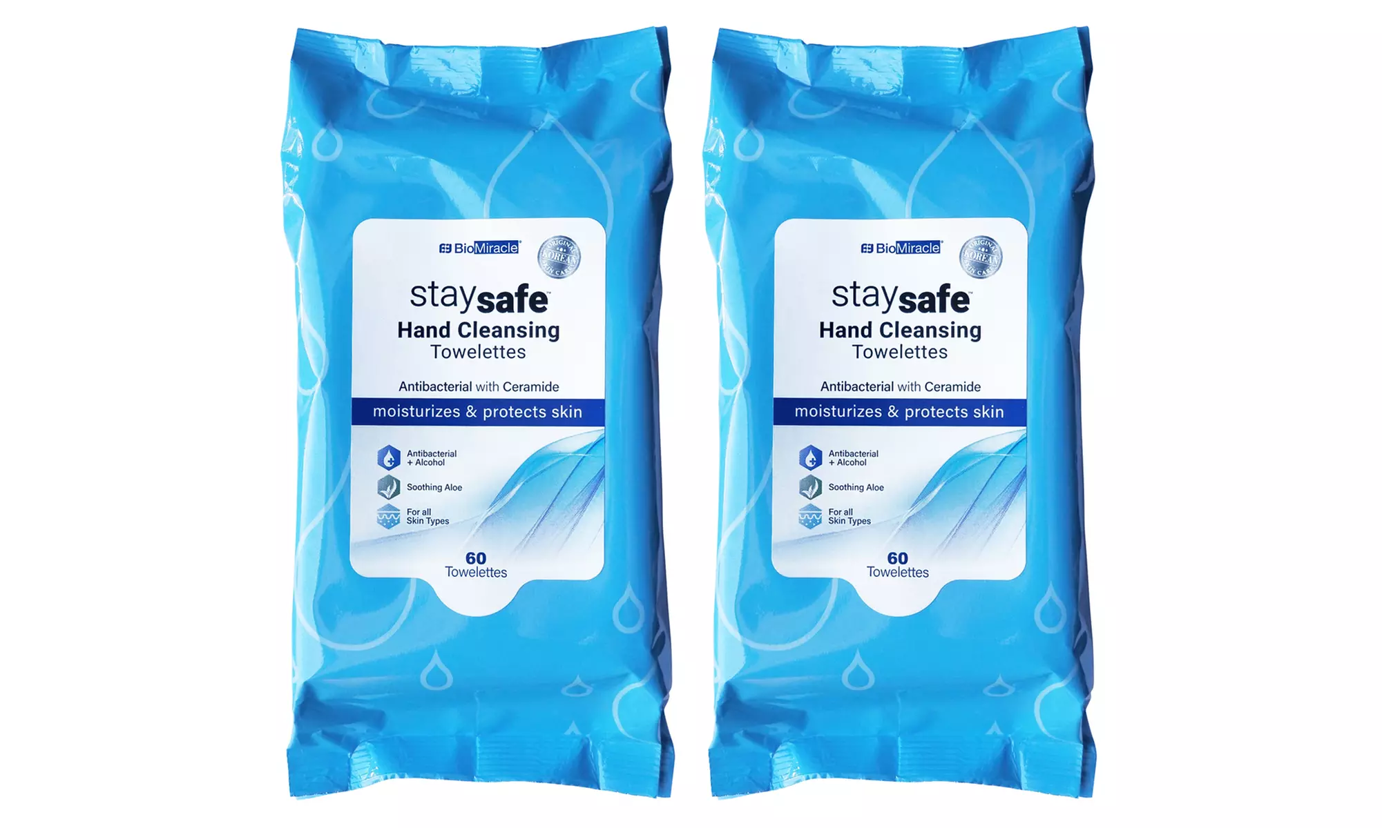 Anti-Bacterial Wipes with 62% Alcohol and Aloe (60, 120, and 180-Count) - Second Medium