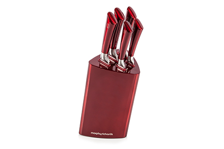 Morphy richards 2025 knife block red