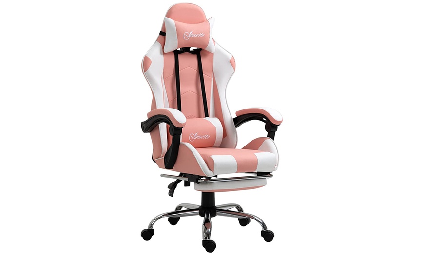 Vinsetto Pink Gaming Chair | Groupon