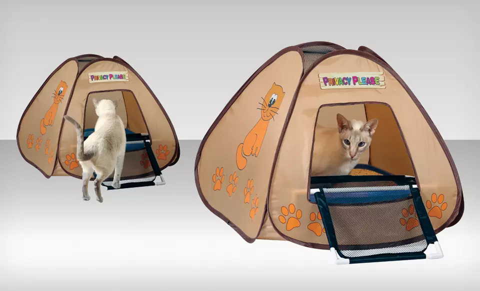 $17.99 for a Pet Store Cat Litter-Box Privacy Tent with Mesh Ramp ($60 List Price). Free Shipping and Returns. - Primary Image