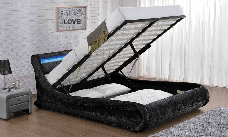 Image 9: Galaxy LED Ottoman Beds