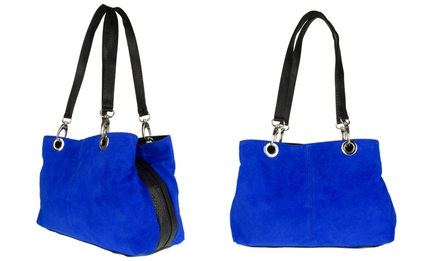 Image 11: Nubuck Suede Handbag