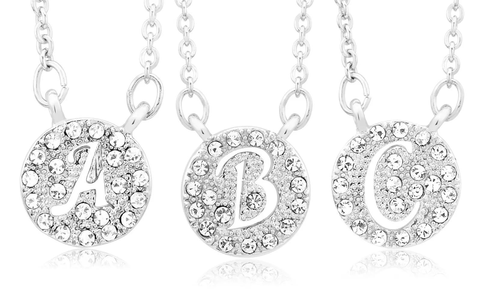 Cubic Zirconia Intial Necklace - Primary Image