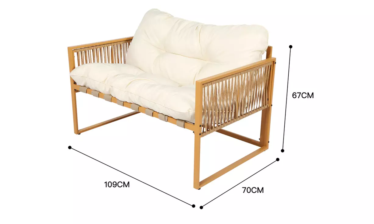 Salon de jardin Kocoon 4, 5 ou 8 places effet rotin, modèle "Forli"