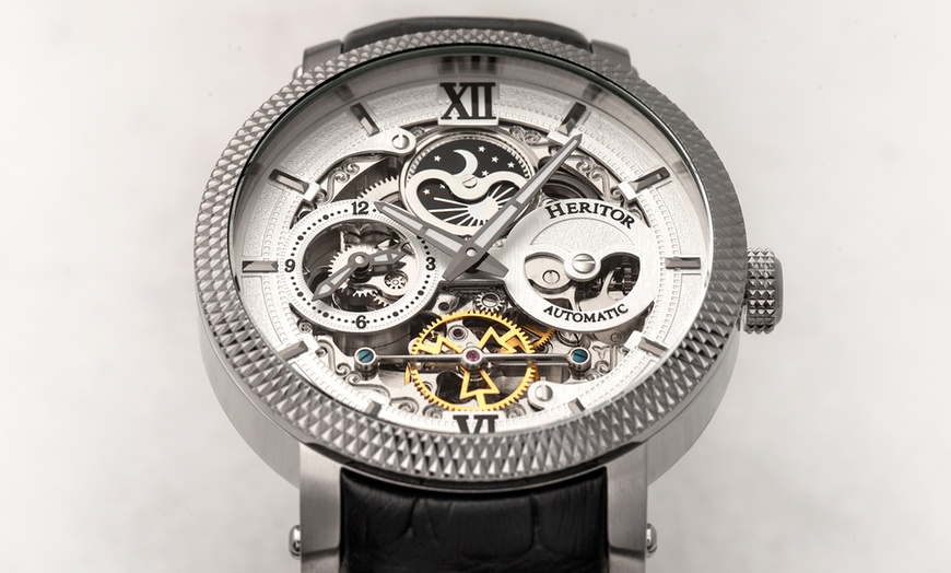 Image 5: Heritor Automatic Skeleton Watch