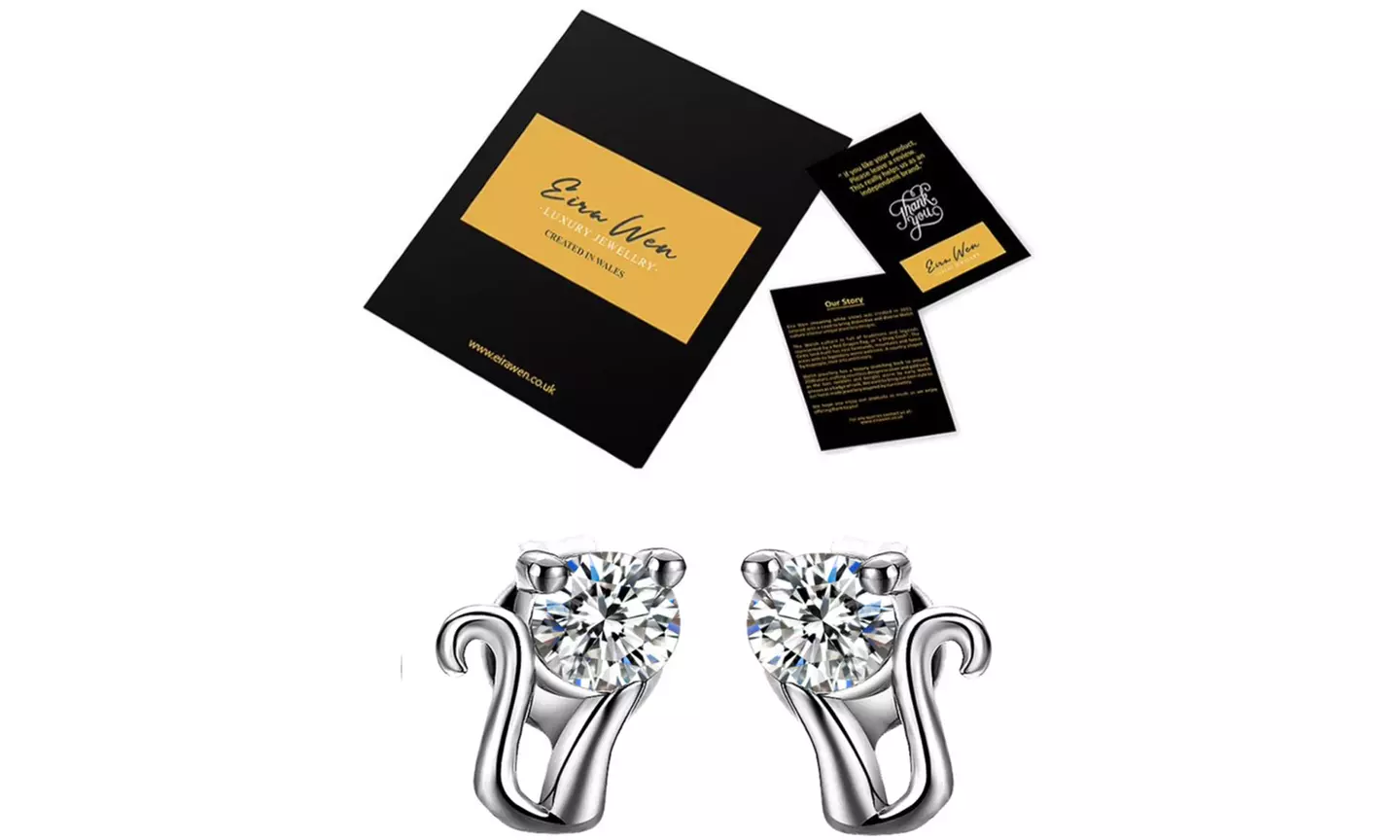 Eira Wen 925 Silver Earrings made with Crystals from Swarovski