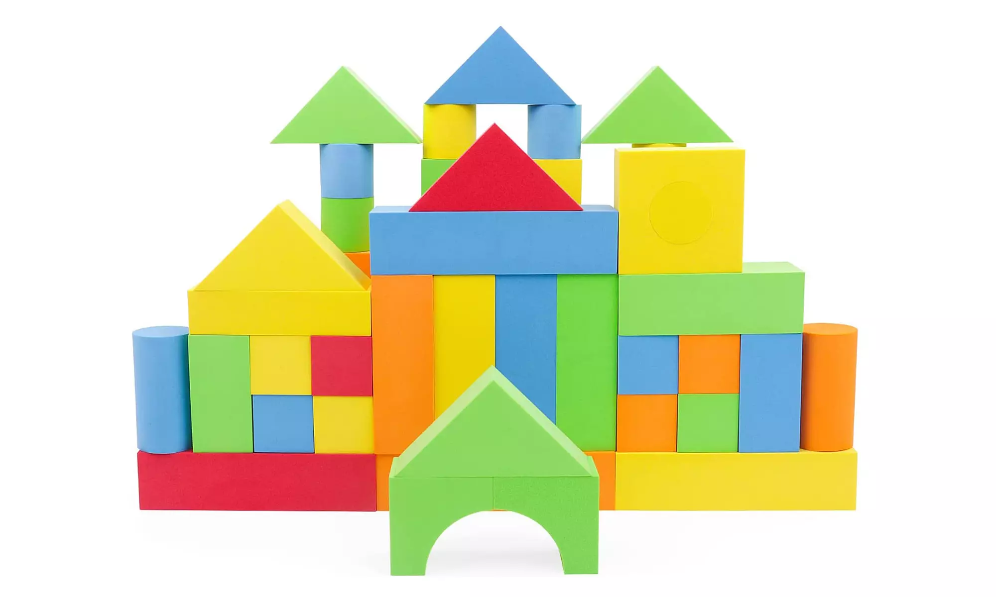 131 Piece Jumbo Foam Building Construction Blocks - Primary Image