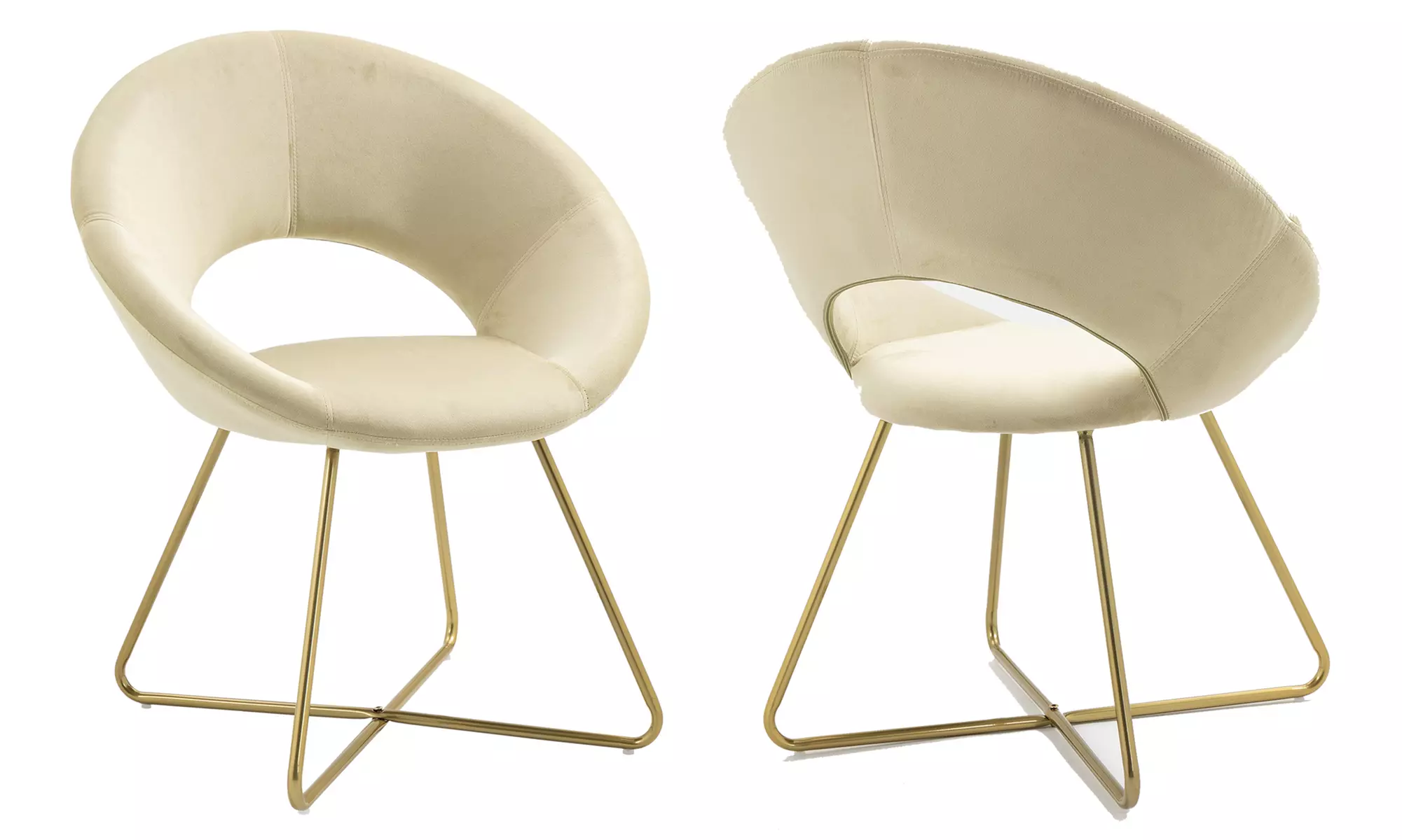 Poltrona tonda in velluto Grace