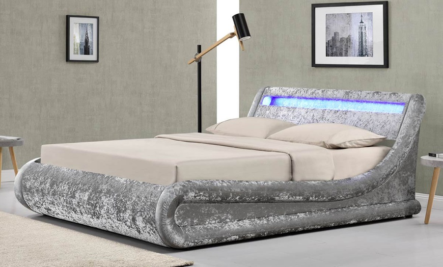 Image 2: Madrid LED Ottoman Storage Bed