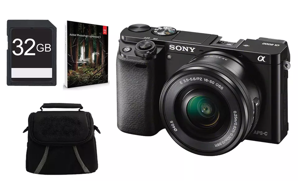 Sony Alpha a6000 24.3MP Interchangeable-Lens Camera with 16-50mm Power Zoom Lens Bundles from $698–$729.99 - Second Medium