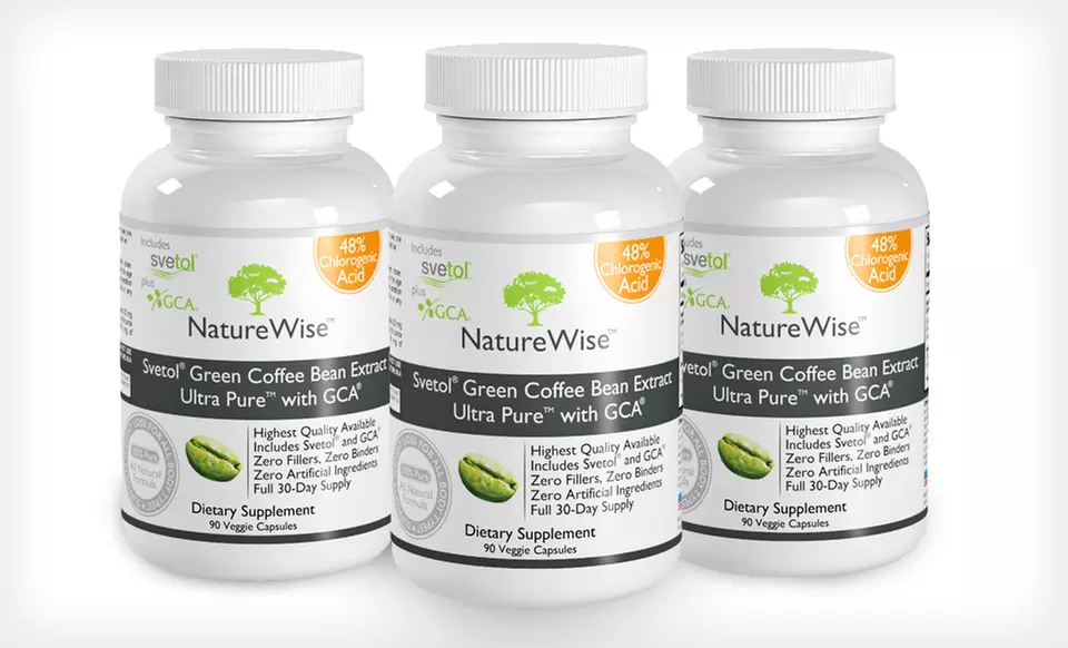 30-, 60-, or 90-Day Supply of Green Coffee Bean Extract with Svetol by NatureWise (Up to 75% Off). Free Shipping. - Primary Image