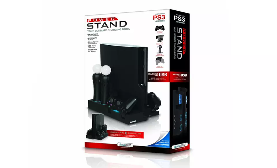PS3 Power Stand Controller-Charging Station (DGPS3-3809). Free Returns. - Second Medium