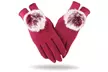 Gants tactiles et élégant Nelly avec pompon en fausse fourrure - Second Medium