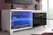 TV-Lowboard mit LED-Beleuchtung in Weiß oder Schwarz in der Größe nach Wahl - Second Medium