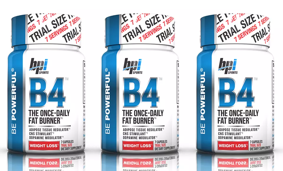 3-Pack of Trial Size BPI Sports B4 Weight Loss Supplement (7-Day Supply Per Bottle) - Primary Image