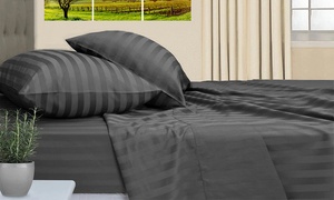 1800TC Striped Embossed Ultra-Soft Sheet Set 