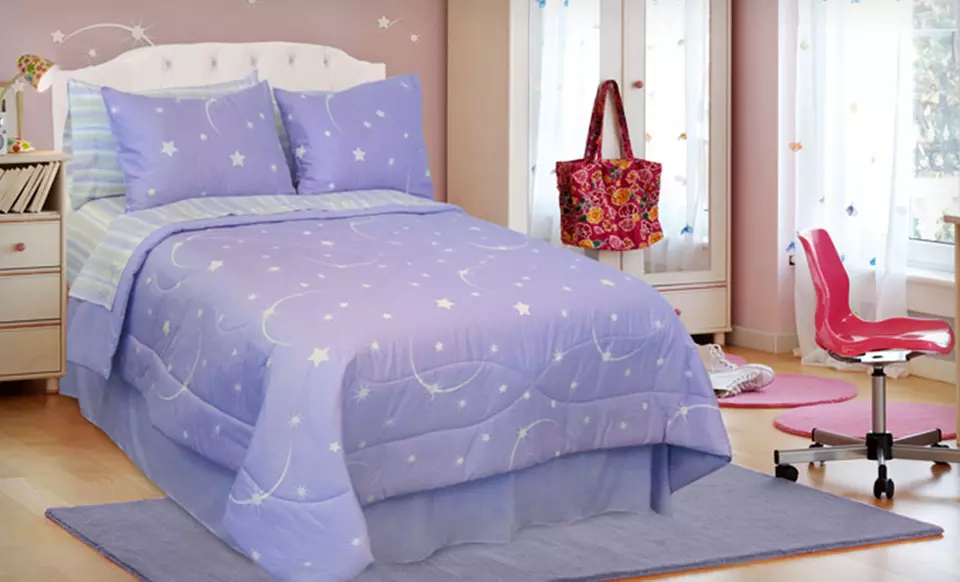 Veratex Glow-in-the-Dark Stellar Comforter Set (Up to 67% Off). Four Colors Available. Free Shipping & Returns. - Primary Image