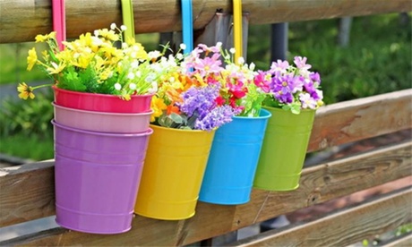 10-Piece Hanging Garden Flower Pots Set