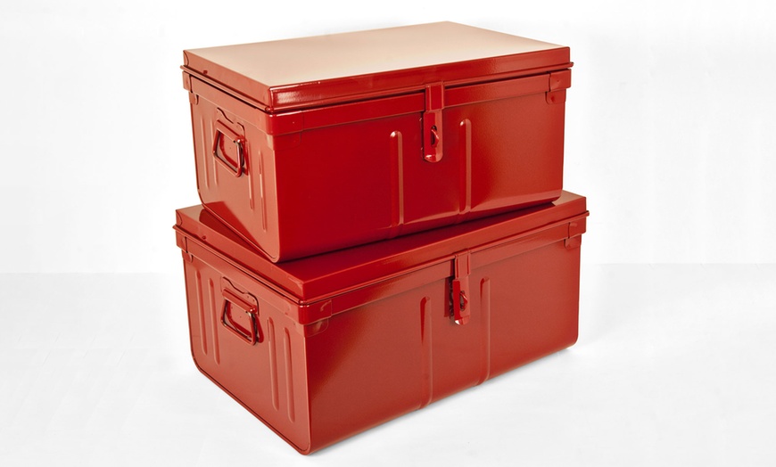 Image 4: Two Decor Steel Storage Boxes