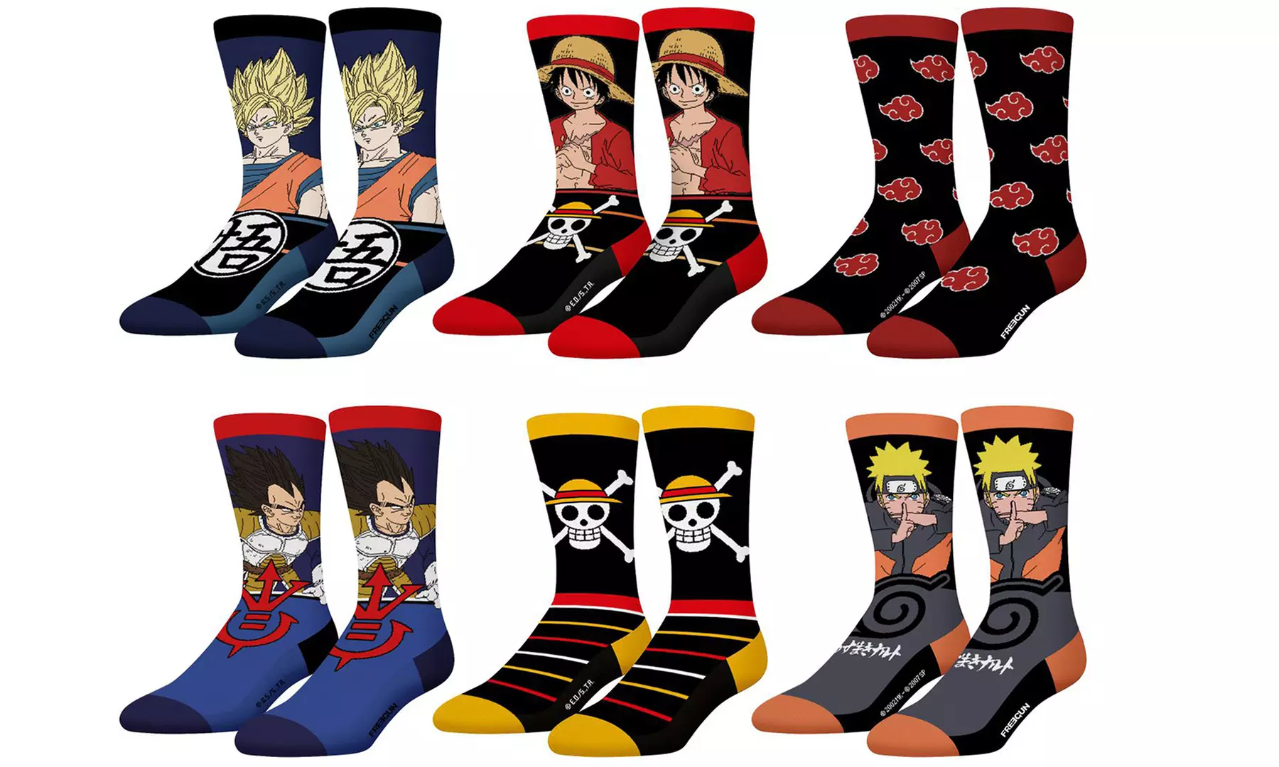 Lot de 4 ou 8 chaussettes homme Freegun Licences