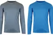 Men's Long Sleeve Performance Crew Neck Moisture Wicking Tee (2-Pack, S-2XL) - Second Medium