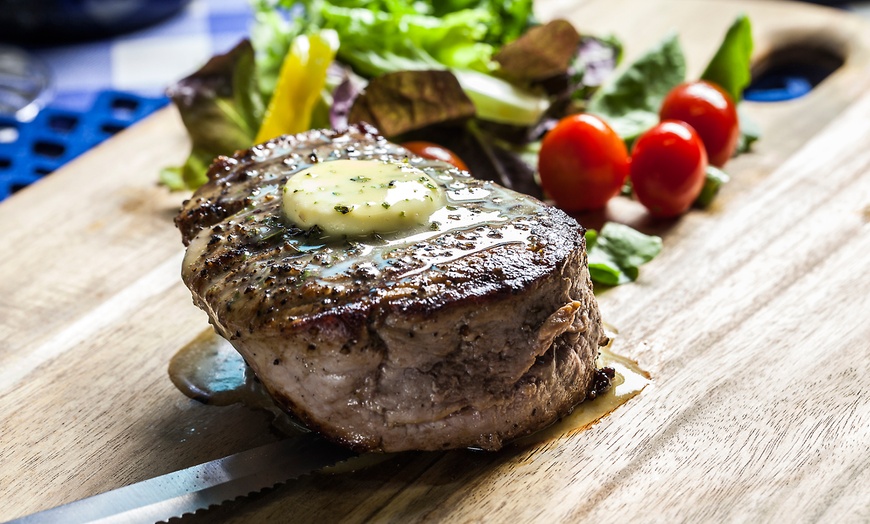 Image 1: Hot Stone Steak with Wine for Two