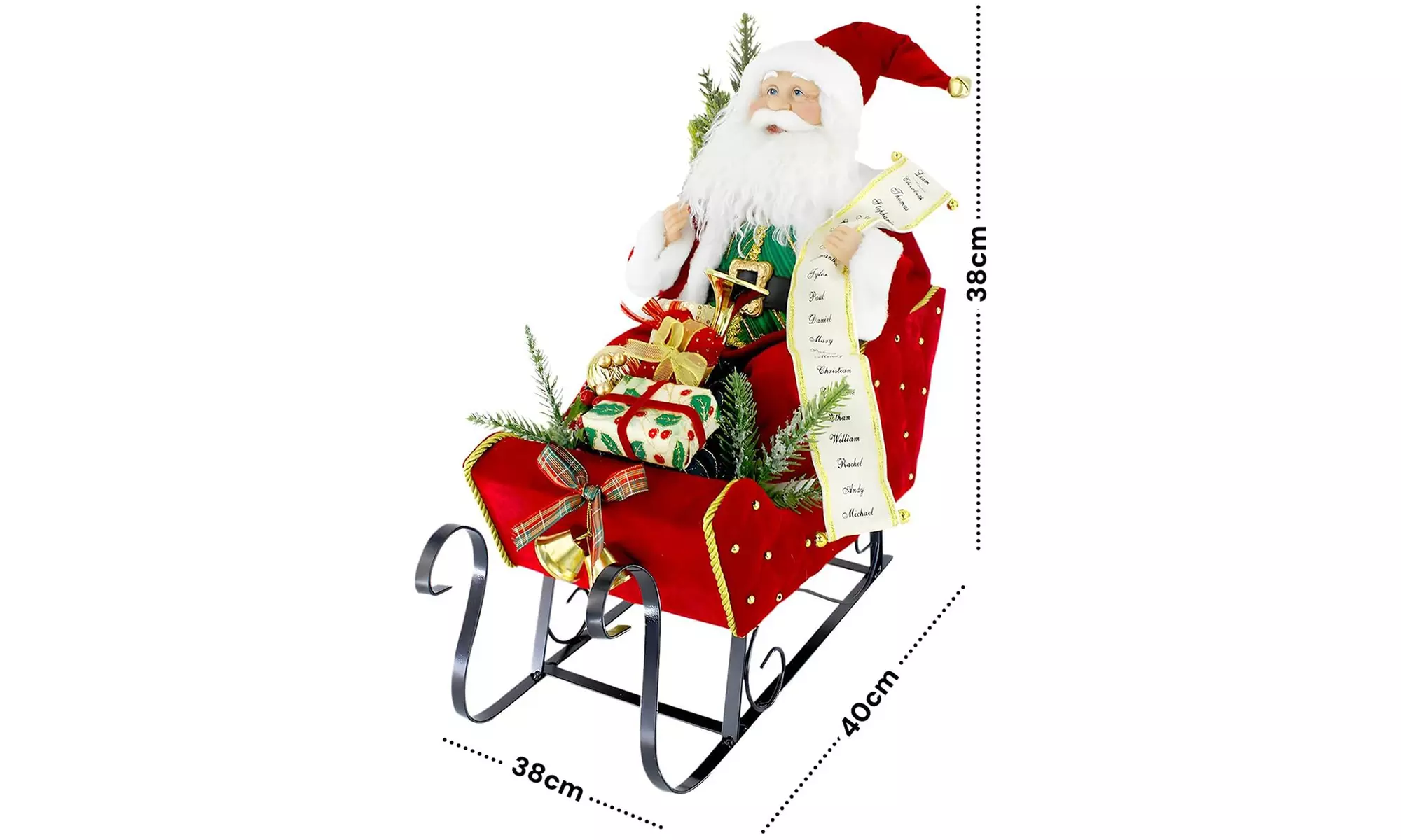 Weihnachtliche Szene mit Musik und Beleuchtung