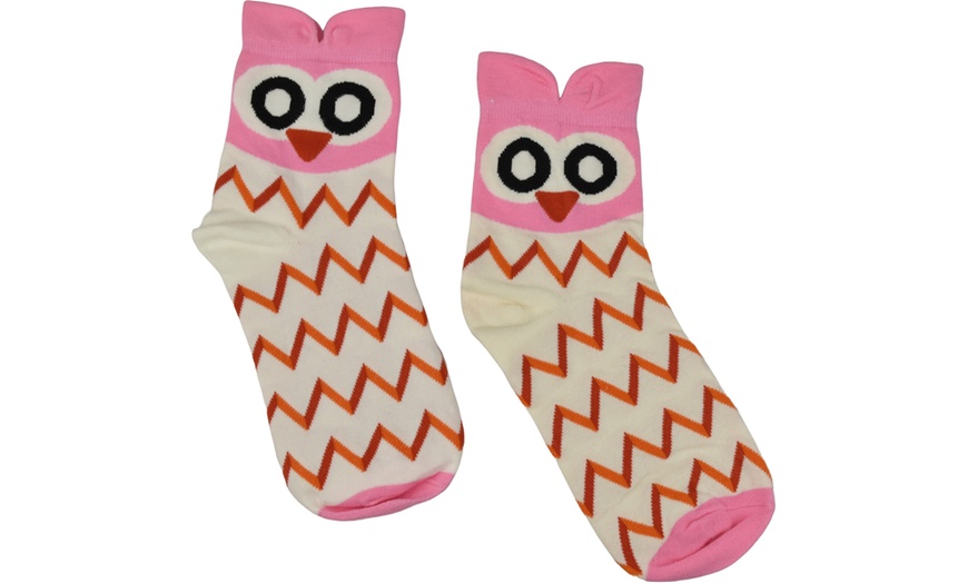 Image 2: Five-Pack of Women's Owl Socks