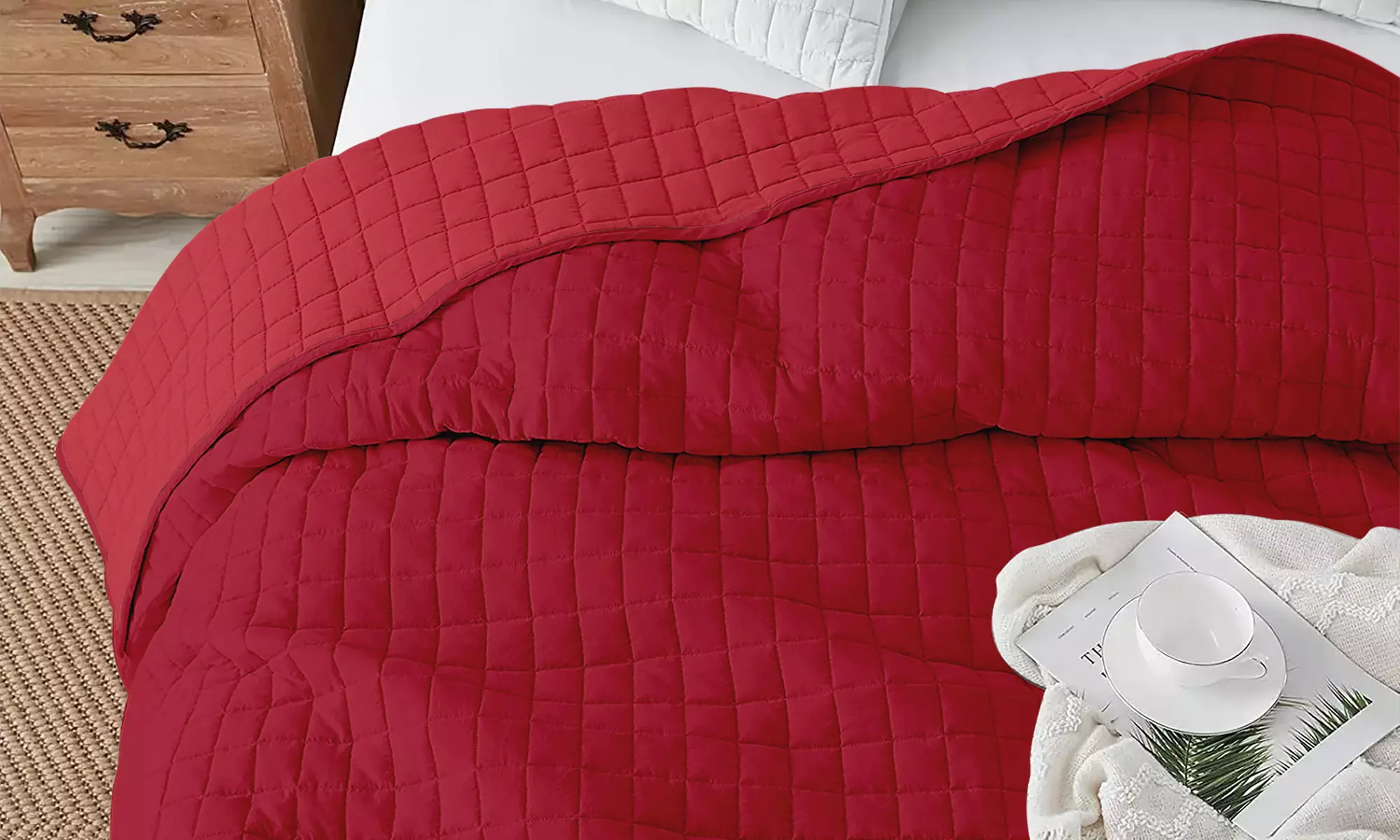 Doppelseitige Mikrofaser-Tagesdecke