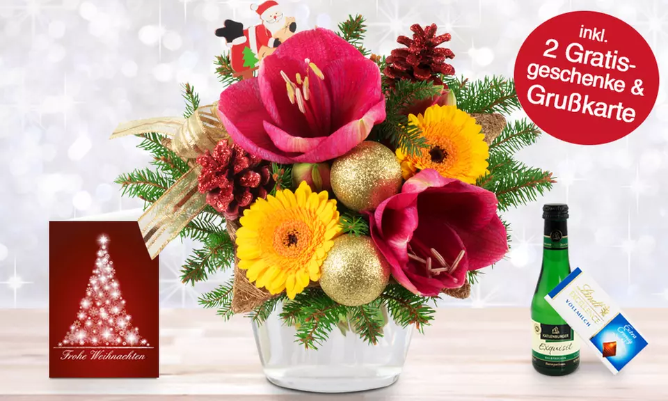 Weihnachtlicher Blumenstrauß
