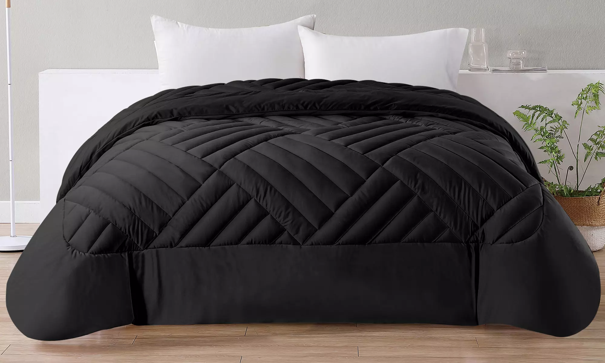 Couette double effet velours