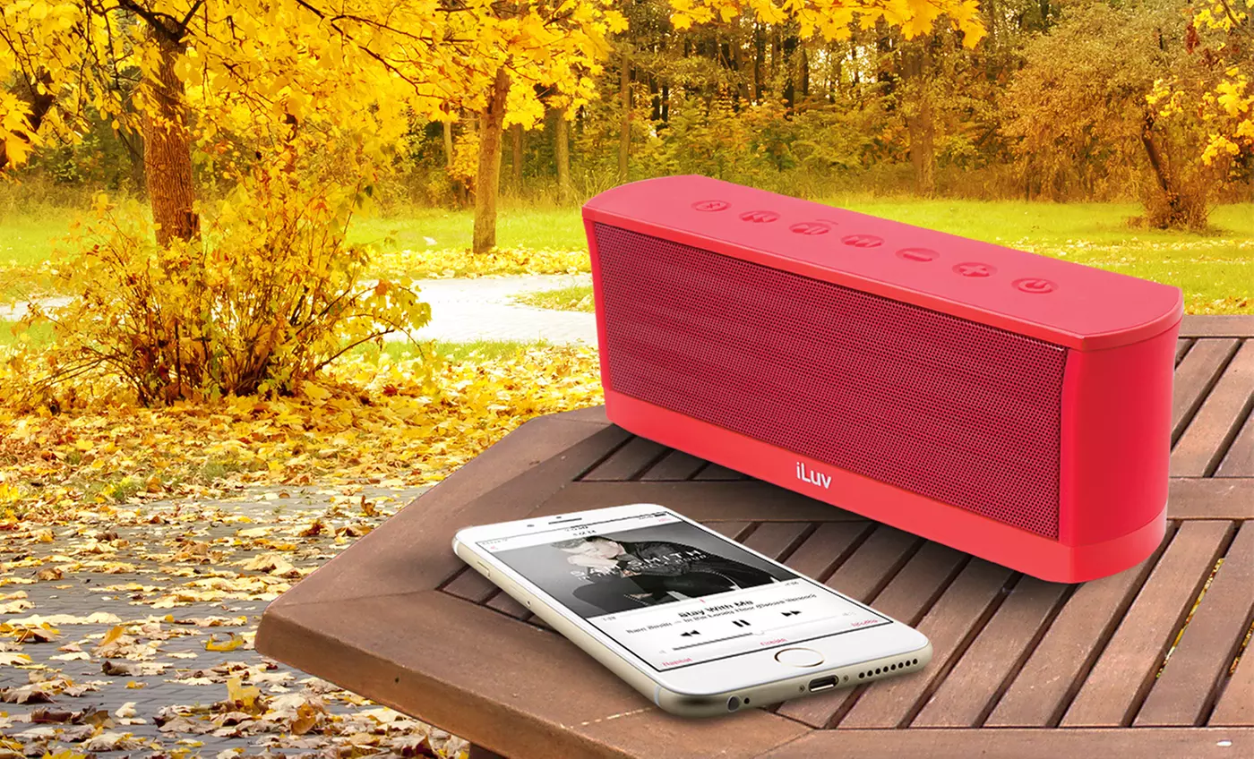 iLuv Splash-Resistant Stereo Bluetooth Speaker with Mic and Controls - Primary Image