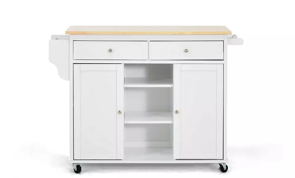 Baxton Studio Modern Kitchen Island Carts - Second Medium