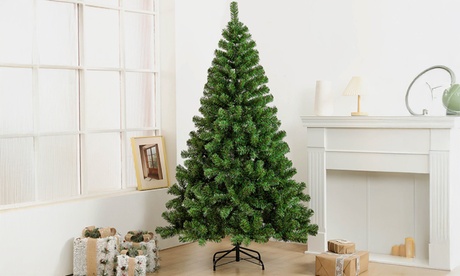 Árbol de Navidad de hasta 240 cm en color verde y con base: 240 cm