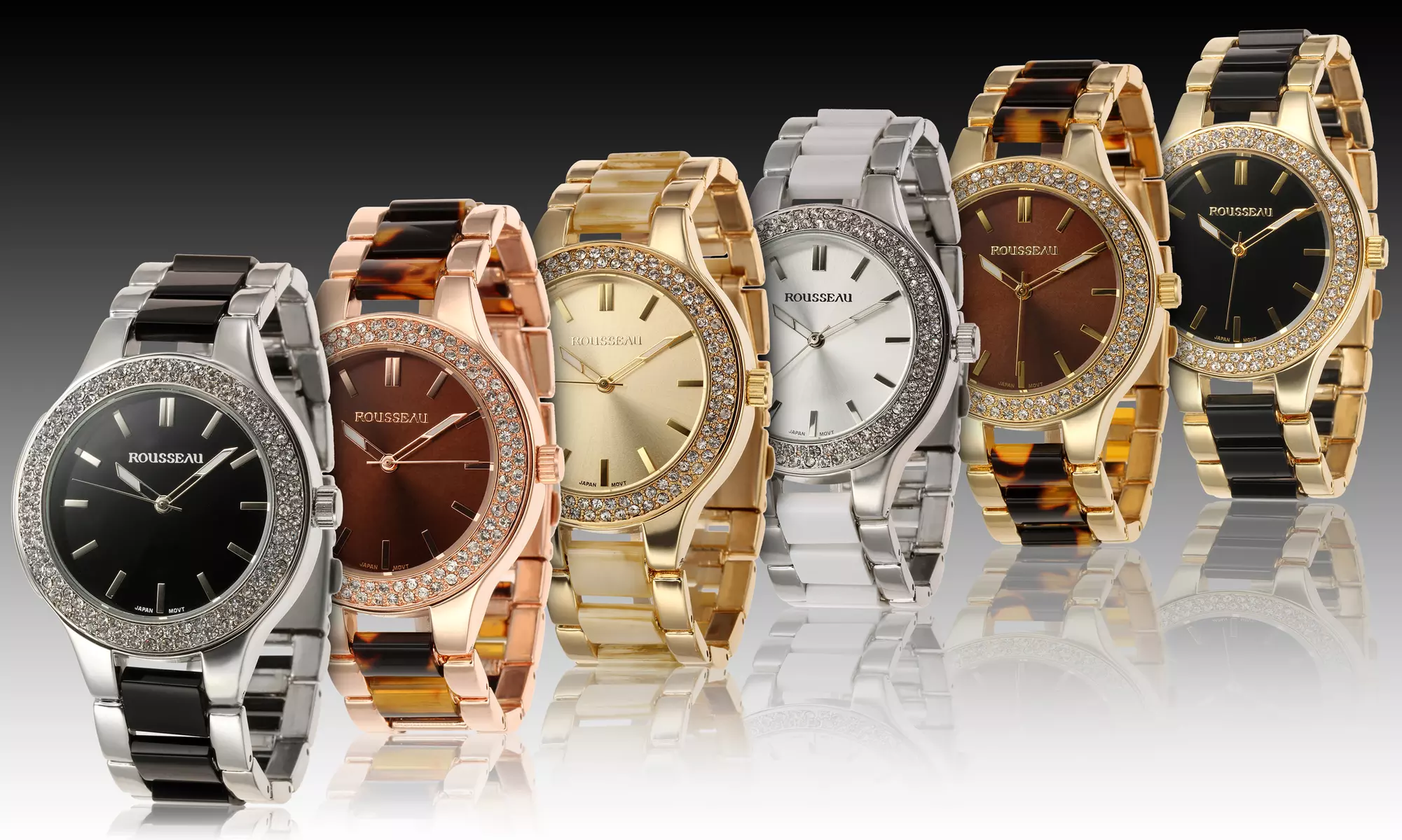 Rousseau Women's Andrea Watches with Swarovski Crystals - Primary Image