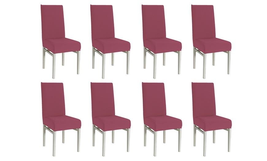 Image 27: 1, 2, 4, 6 ou 8 housses de chaise élastiques