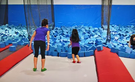 One Hour of Jump Time for Two or Four at Xtreme Hang Time Trampoline Park (Half Off). Three Options Available. - Primary Image