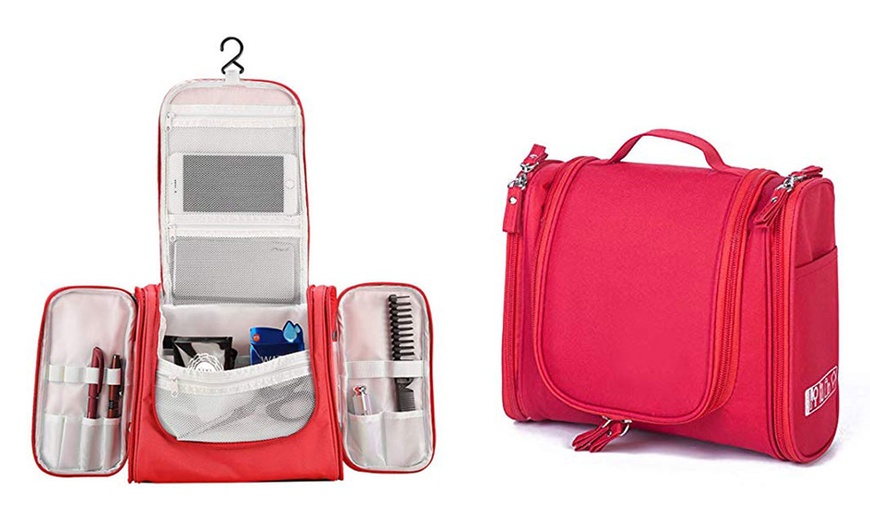 Image 13: One or Two Multi-Compartment Waterproof Toiletry Bags