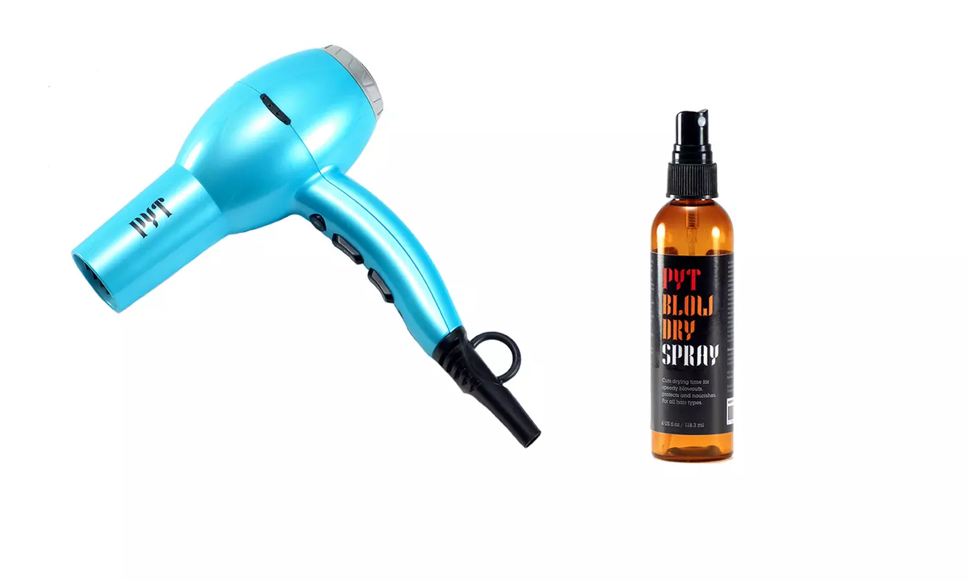 PYT Tourmaline Ionic Pro Blow Dryer with a Bonus Blow Dry Spray - Second Medium