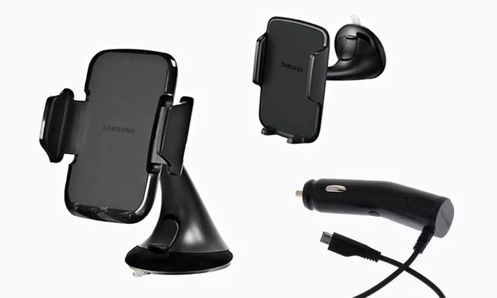 Samsung Universal Vehicle Smartphone Mount with Car Charger - Primary Image