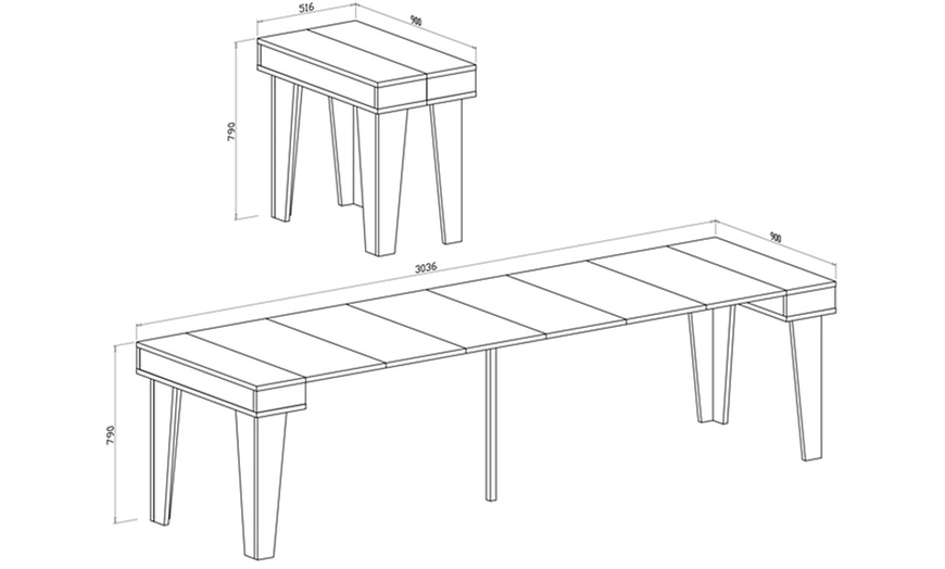 Image 6: Mesa consola extensible Nordic KL