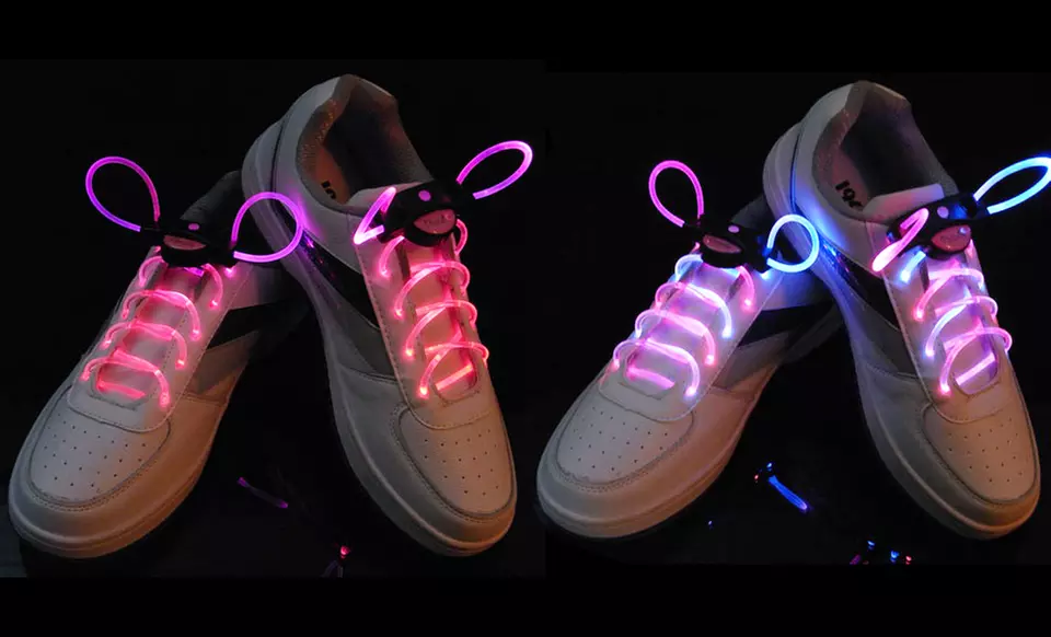 2 Pairs of LED Shoelaces. Multiple Colors Available. Free Returns. - Second Medium
