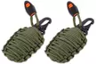1x oder 2x 21-tlg. Überlebensset mit Karabiner in Schwarz, Grün oder Camouflage-Grün - Second Medium