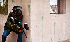 Outdoor paintball packages for one, two, or four with equipment