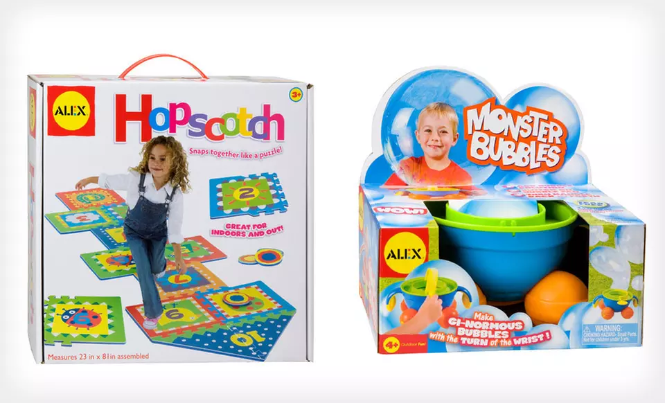 $39 for an Alex Hopscotch and Monster Bubbles Toy Bundle ($72.90 List Price). Free Shipping and Free Returns. - Second Medium