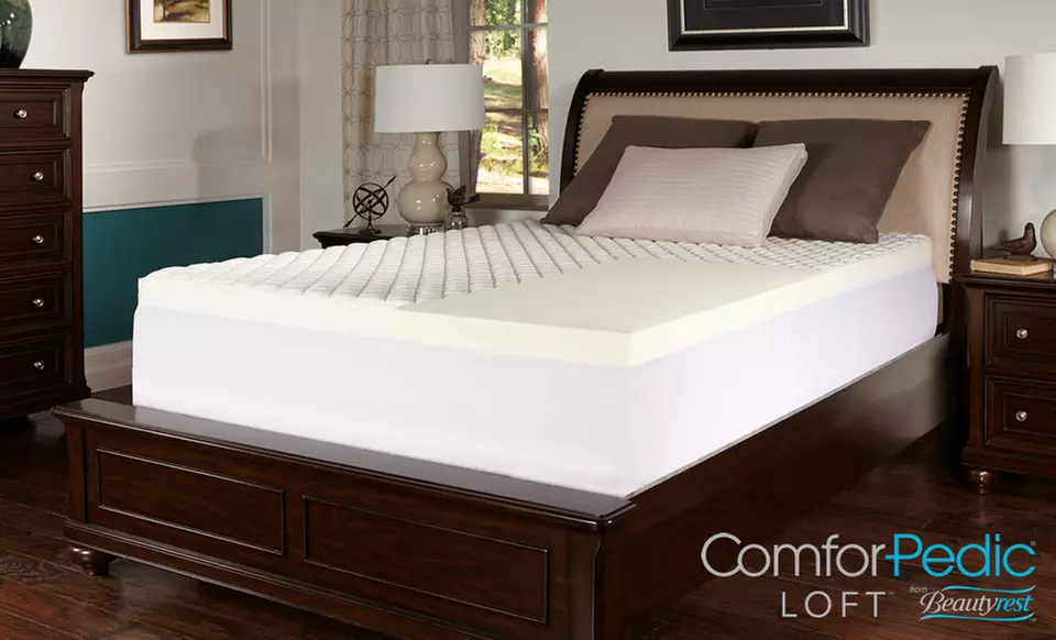 Comforpedic Loft by Beautyrest 2" Memory Foam Mattress Topper with Knit Cover; Multiple Sizes from $79.99–$149.99 - Primary Image