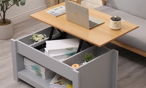 Homemade Design Lift-Up Top Coffee Table with Storage Shelf