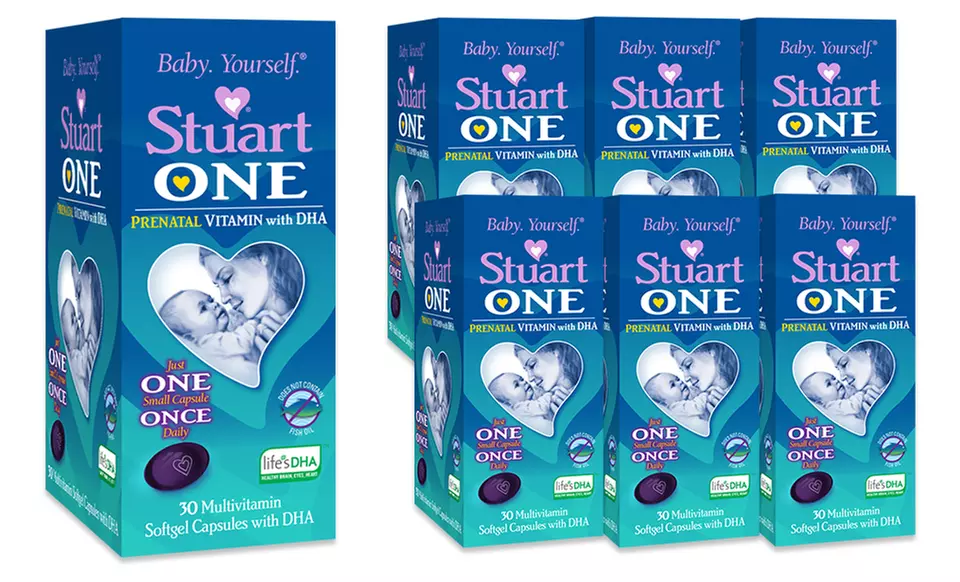 Stuart One Prenatal Vitamin with DHA. 1-, 3-, or 9-Pack of 30ct. Bottles from $9.99–$59.99. - Second Medium